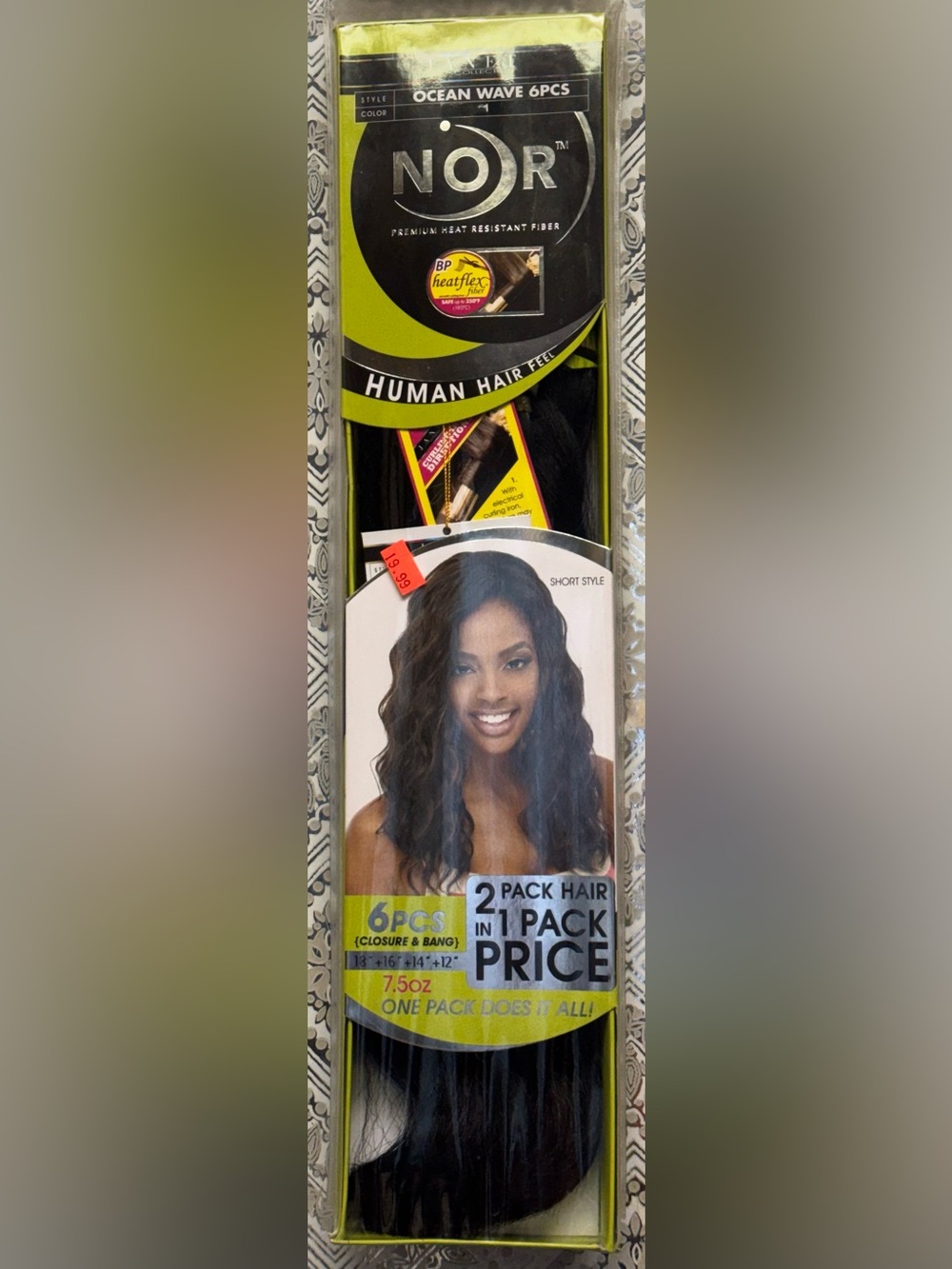 Janet collection. Noir premium synthetic hair. Ocean wave.